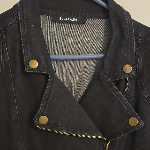 Denim moto jacket - Picture 2 of 7